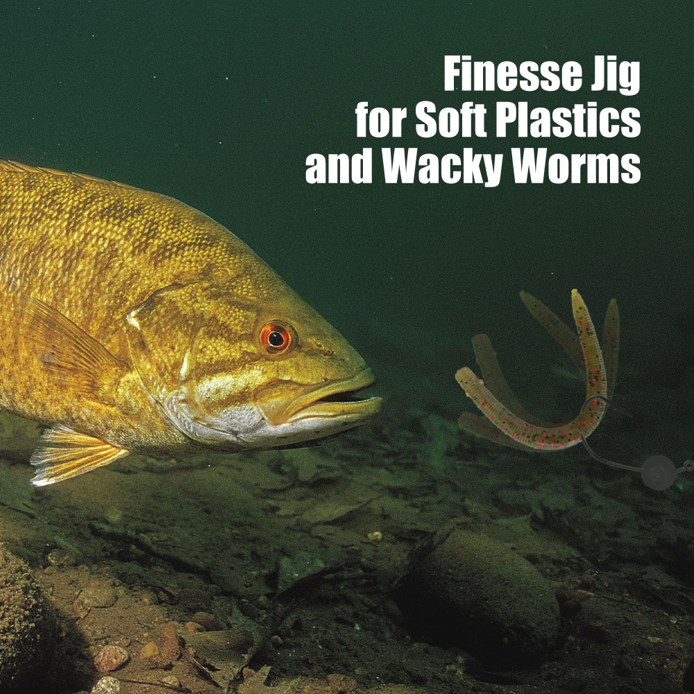 MUUNN Tungsten Wacky Weedless Jig Hooks, Wacky Rig/Texas Rig Jig Heads Soft/Wacky Worms Fresh Water Bass Fishing Lure Tackel