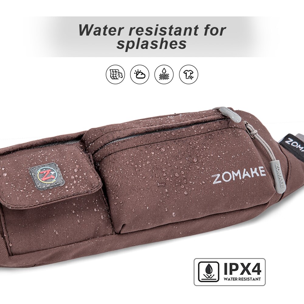 Zomake Waterfly Fanny Pack Slim Soft Polyester Waterbestendig Heuptas Pack Voor Man Vrouwen Carrying Iphone 8 Samsung S6