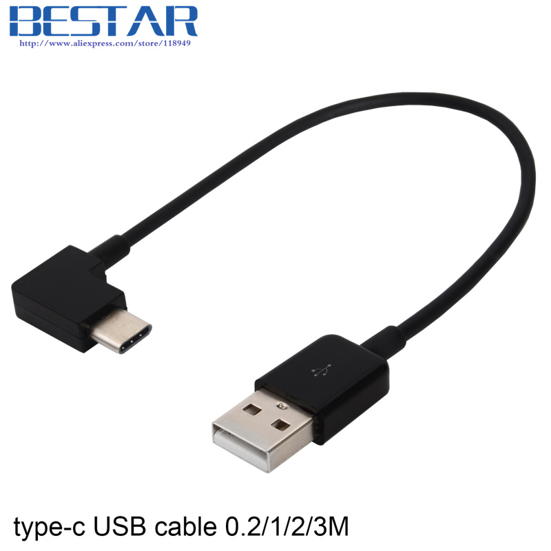 Vinklad usb-c usb 3.1 typ-c vinklad dataladdningskabel 0.2m 1m 2m 3m , usb c typ c-kabel 20cm 3ft 6ft 10ft 1 2 3 meter