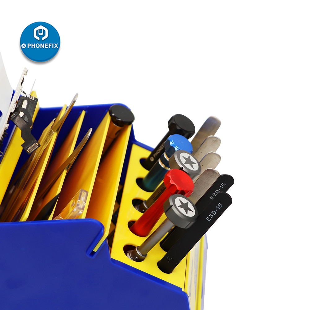 Mechanic iStorage Desktop Storage Office Desktop Helper Maintenance Accessories Rack Screwdriver Tweezers Tool Box