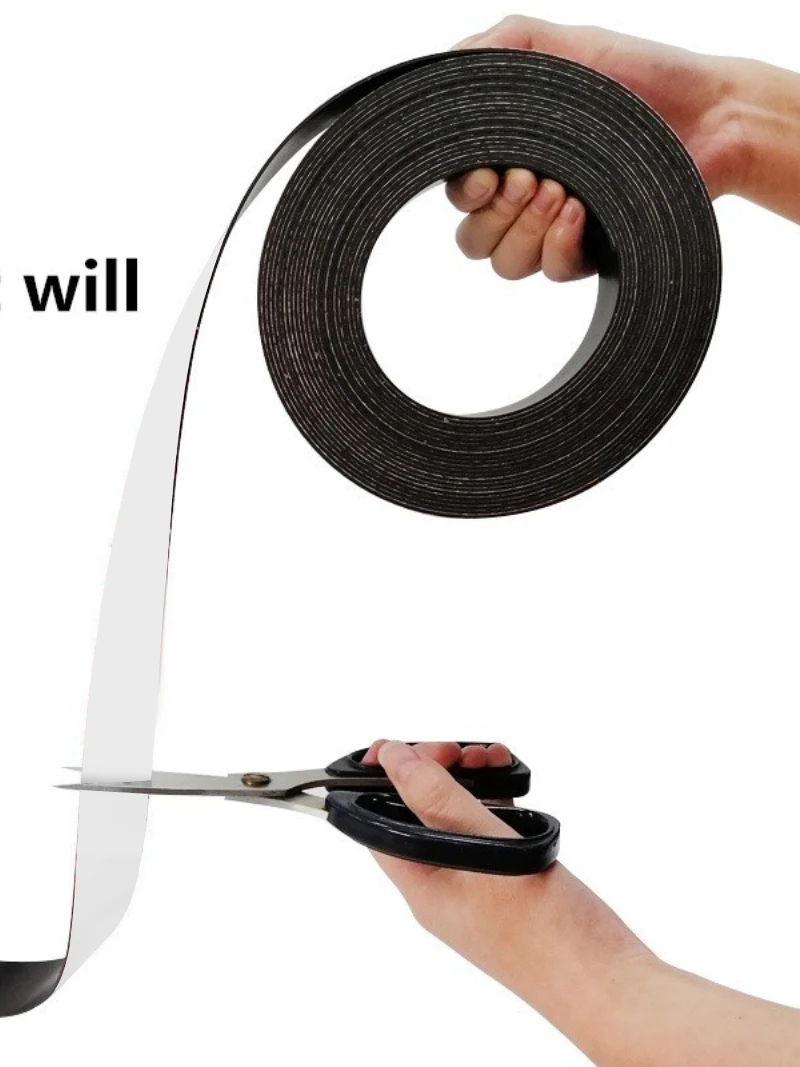 Sterke Flexibele Magneet Strip Zelfklevende Magneetband Rubber Magneet Tape Lengte 39.37Inch