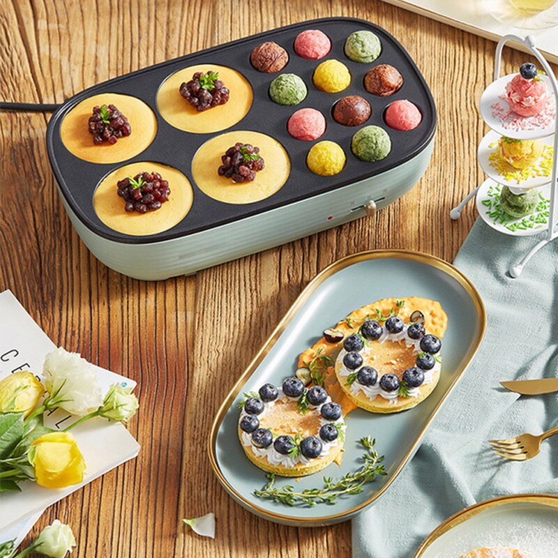 Octopus Ball Maker Takoyaki Baking Pan Electric Taiyaki Machine Sausage Hotdog Eggs Omelette Grill Japanese Fish-Shape Cake Oven