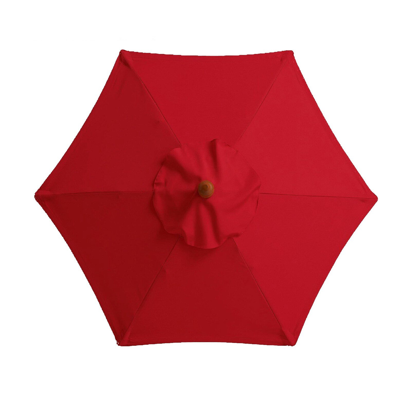 10ft 6/8 Ribben Patio Paraplu Luifel Top Cover Waterdicht Vervanging Stof Doek: Red / 3M 8Ribs