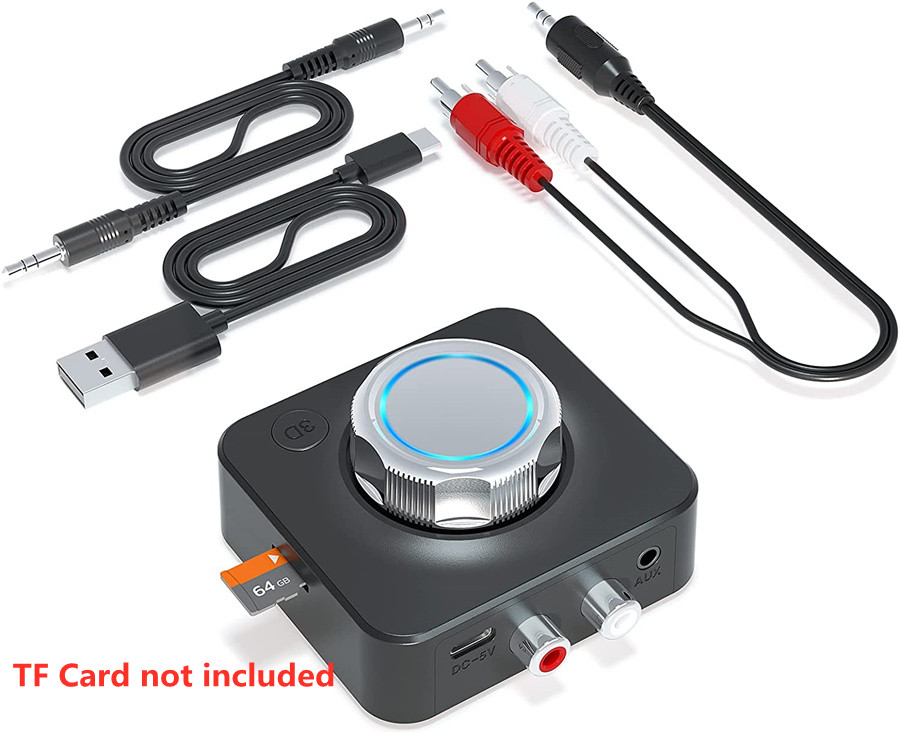 Bluetooth Ontvanger Voor Thuis 3d Stereo Rca Naar Bluetooth Adapter Muziek Adapter Met 3d Surround Lage Latentie, Bluetooth Aux Adapter: Default Title