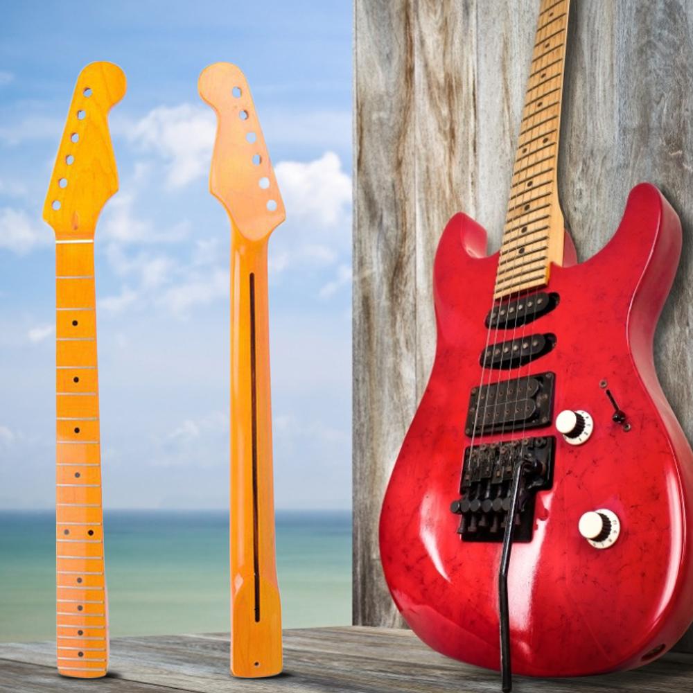 22 Frets Replacement Maple Neck Fingerboard Strat ST Stratocaster with Back Midline electric guitar replacements guitar supplies: Default Title