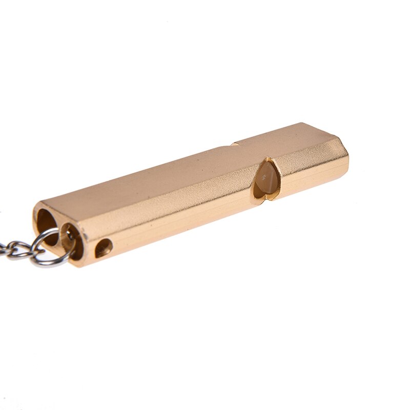 Dobbelfrekvent nødoverlevelsesfløyte nøkkelring camping turtilbehør verktøy 5.6 x 1 cm lydvolum 120 db