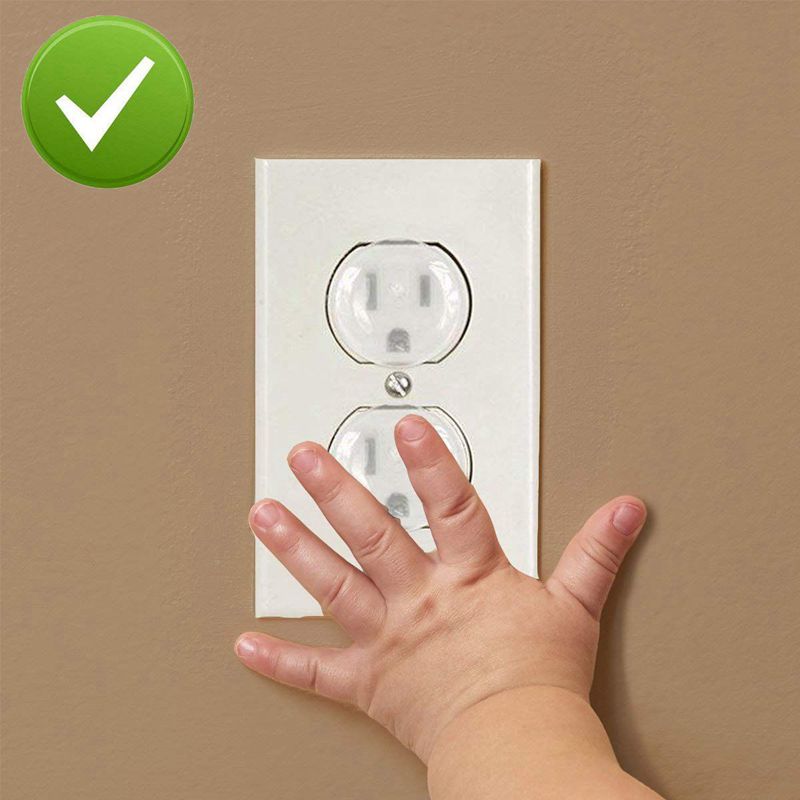 Outlet Plug Covers (50 Pack) Ultra Clear Child Proof Electrical Protector Safety Caps Electrical Socket Covers