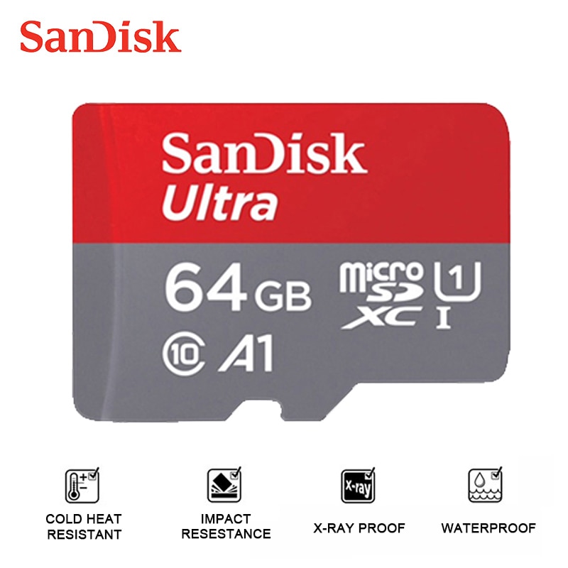 Sandisk-tarjeta micro sd con adaptador, 16GB, 32GB, 64GB, 128GB, tarjeta de memoria de 200GB, 256GB, Clase 10, 400GB, tarjeta tf