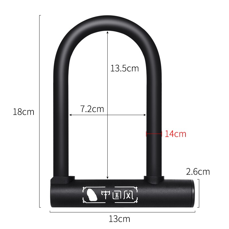 WEST BIKING Bicycle U Lock Anti-theft MTB Road Mountain Bike Motorcycle Lock Bike Wheel Lock Cycling Lock Bicycle Accessories