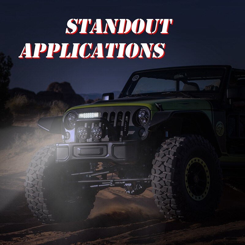 6 Inch Car LED Light Bar, 120W Spotlight, 6000K Daylight White, Off Road Fog Light for Truck Car Motorcycle Boat, 2 Pack