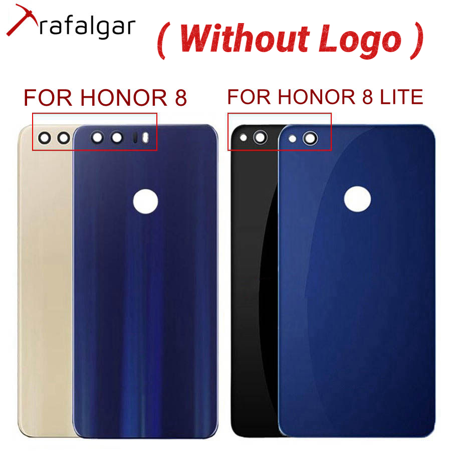 Trafalgar Transparent Klar Für Huawei Ehre 8 Ehre 8 Lite Batterie Abdeckung Zurück Glas Panel Hinten Gehäuse Fall Ersatz + aufkleber