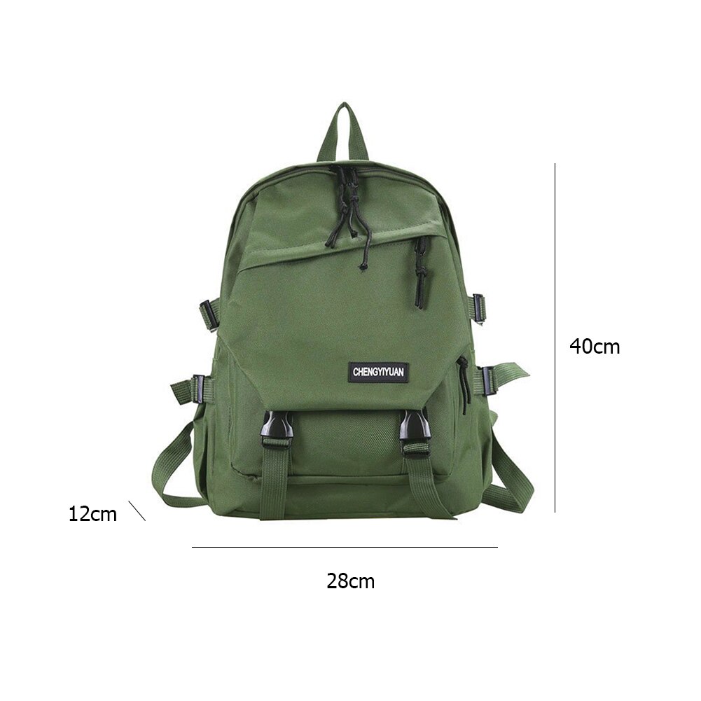 Casual Large Capacity Backpack Solid Color Simple Mochila Shoulder School Bags Women Men Outdoor Sports Street Bagpacks