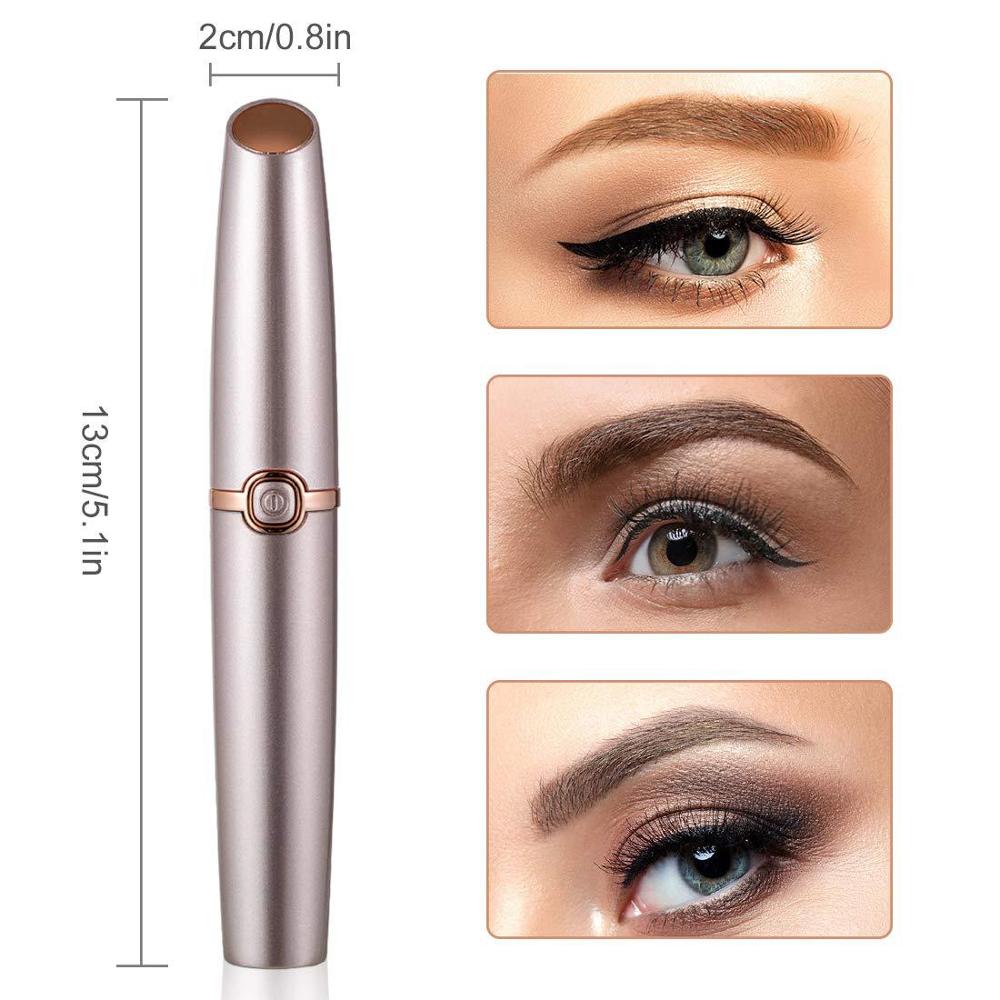 Elektrische Wenkbrauw Epilator Trimmer Make Pijnloos Mini Scheerapparaat Eye Brow Scheerapparaten Draagbare Facial Hair Remover Voor Vrouwen