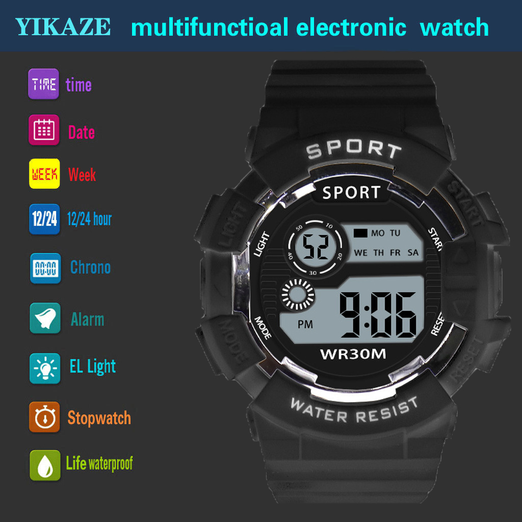 Relojes de para niños, reloj Digital deportivo luminoso resistente al agua, relojes con alarma, reloj electrónico inteligente para niños y niñas,