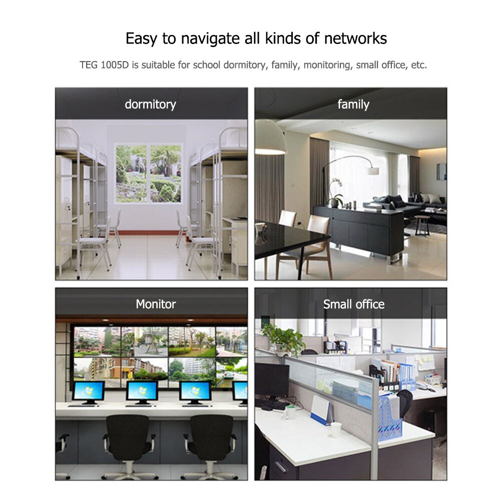 10/100M 4 Poorten 48V Poe Netwerk Switch Snelle Switch Met Interne Power Voor Ip Camera Beveiliging cctv Draadloze Ap