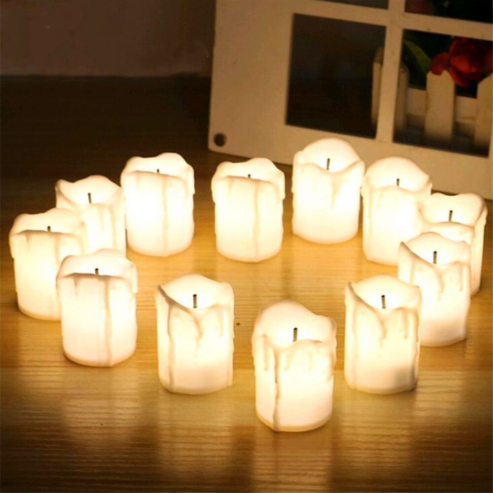 Candle Light Led Candles with Flickering Flame Led Tealight Candles Flameless Led Candles Christmas Light Candle Home Decor
