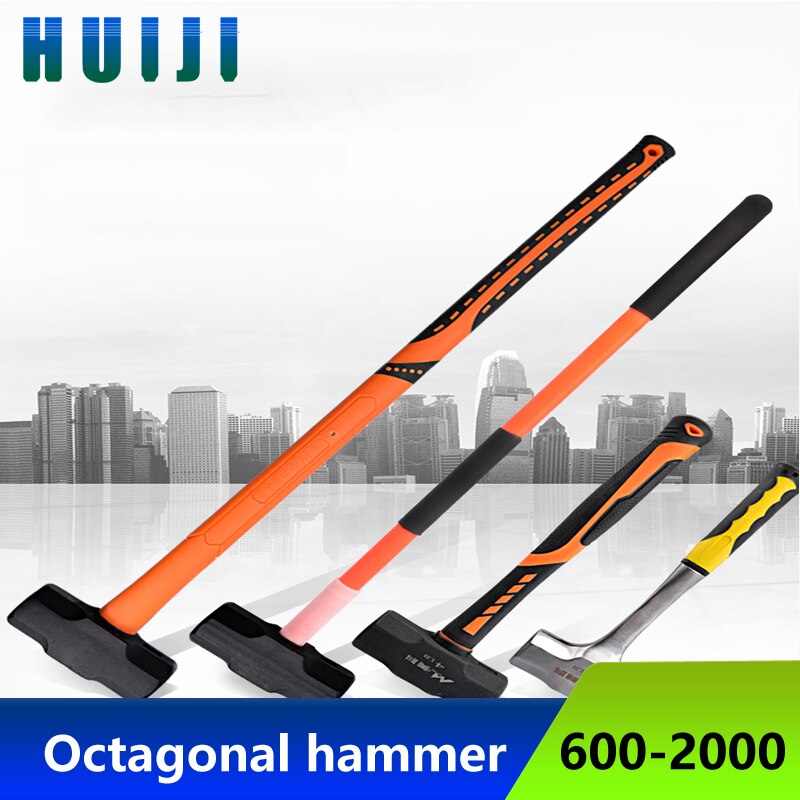 Pure steel octagonal hammer with a hammer and iron hammer to smash the wall with a solid piece of sledgehammer heavy hand hammer