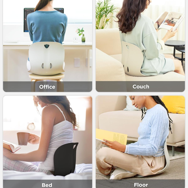 Coussin de soutien lombaire pour adultes, redresseur de dos, coussin lombaire de bureau avec dossier intégré, chaise de Correction de Posture assise