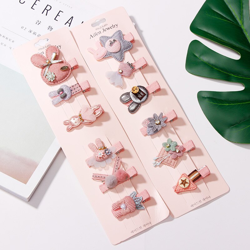 6 pz/impostato per Bambini bella Ragazze stella Animale Capelli Della Principessa Pinze Accessori per Capelli Carino Bambini Del Fiore Del Merletto Barrette Forcelle