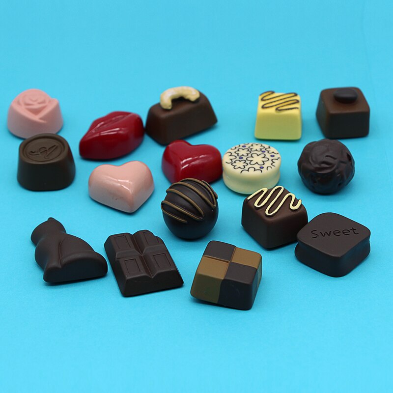 Simulation food fridge magnets chocolate candy refrigerator paste magnetic 3d paste home decoration candy model props simulation
