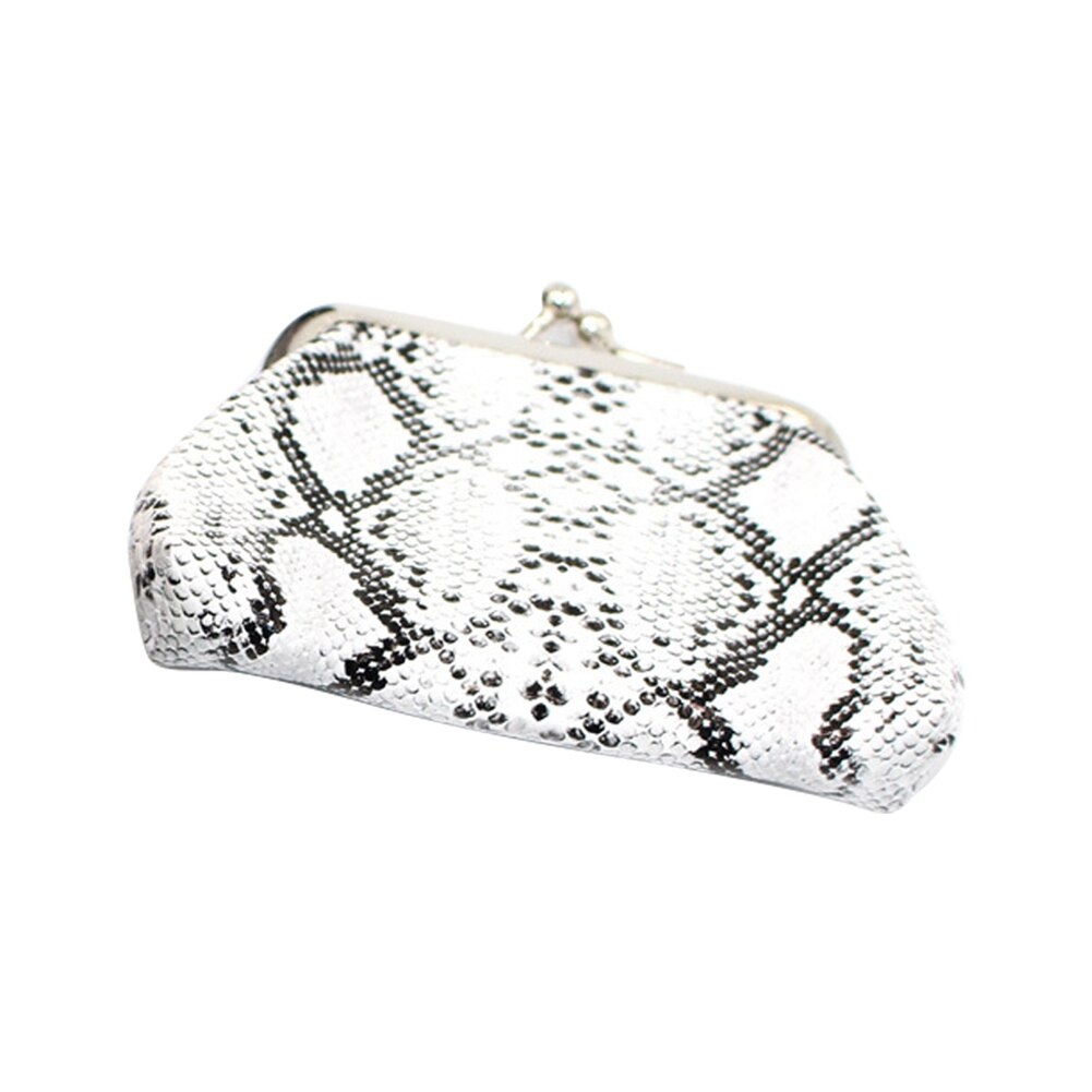 Cute Small Coin Purses Delicate Snakeskin Pattern Wallets Stylish PU Leather Coin Holders for Women