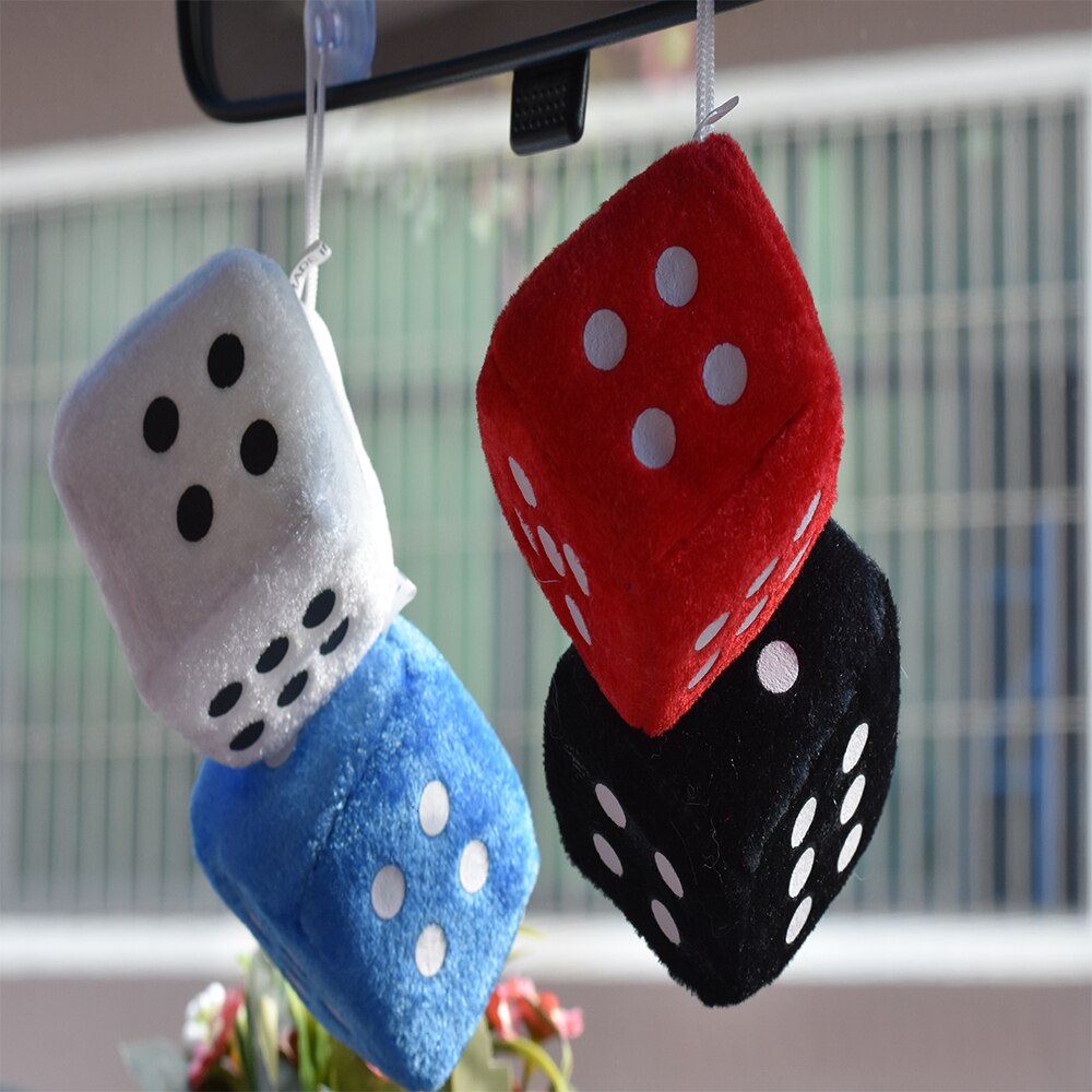 Biki biloppheng dekorasjon 1 par lo terninger prikk speil henger dekorasjon bil styling tilbehør  (6 * 6 * 6cm)