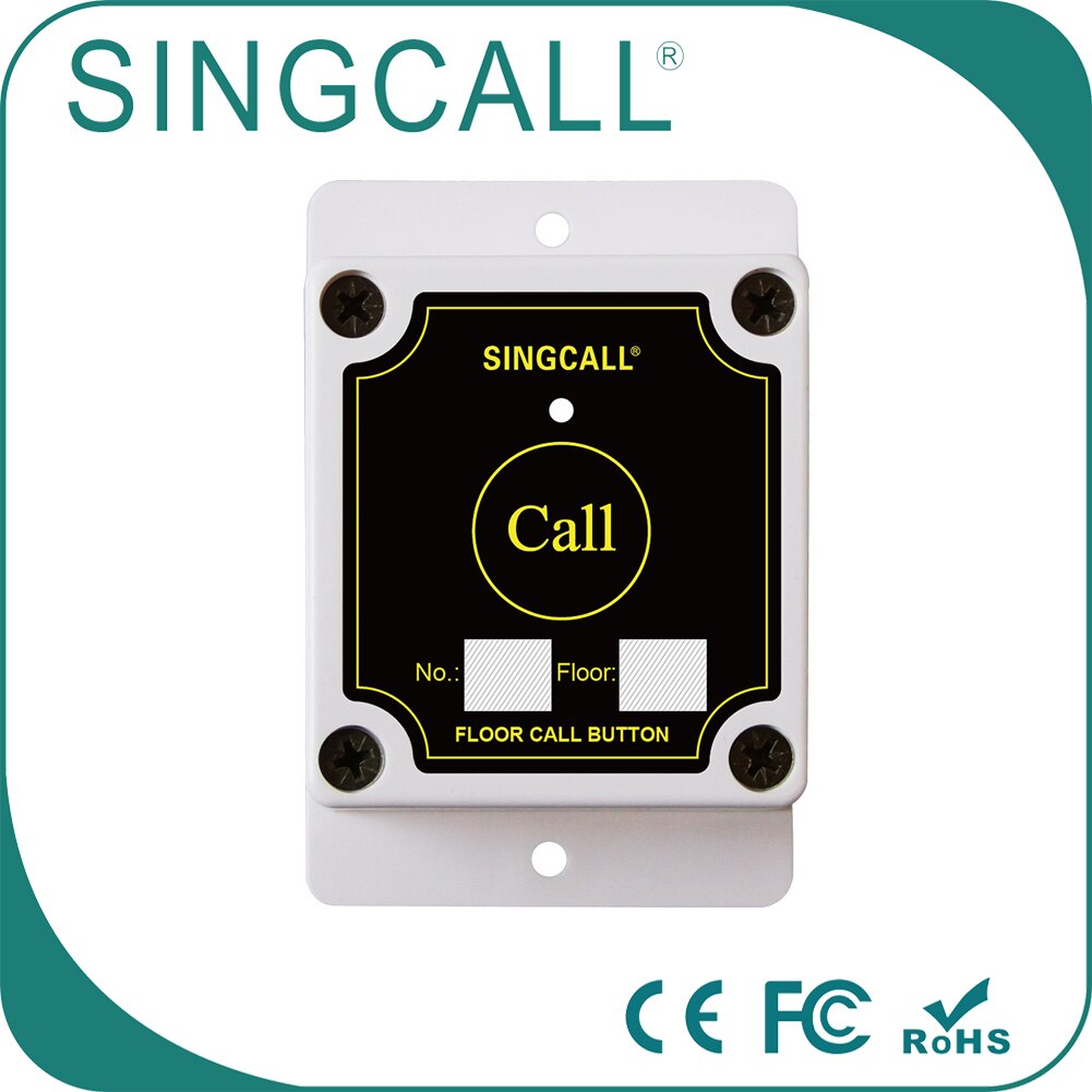 Singcall Draadloos Oproepsysteem Call Bell Voor Bouwplaats, Enkele Sleutel Touch Caller APE500