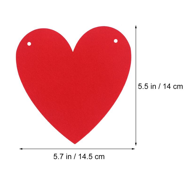 Hanging Decor Red Love Heart Bunting Banners Garland Wedding Birthday Bridal Shower Marriage Romantic Decorations