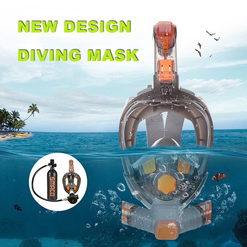 Full Face Scuba Diving Mask Adult Anti Fog Goggles Underwater Wide View Swimming Mask Profession Snorkeling Equipment