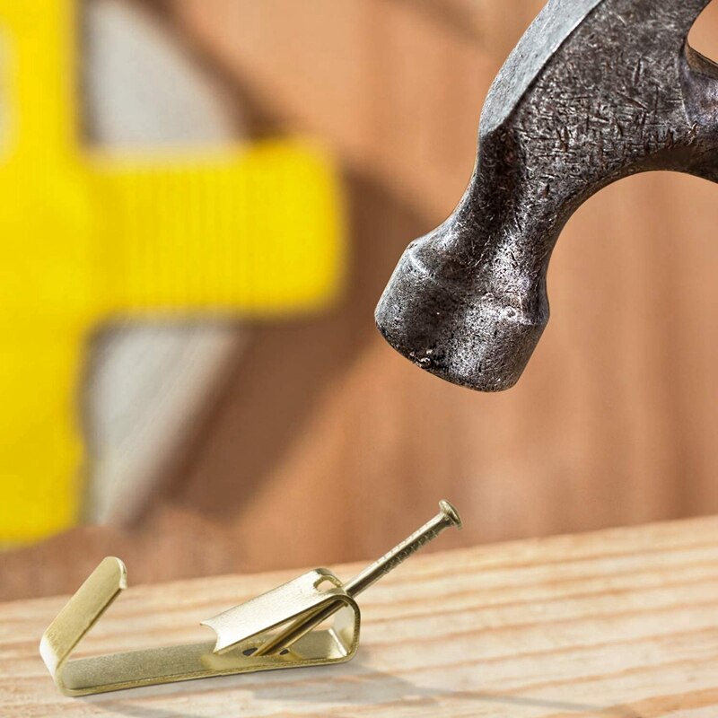 200 Pcs 30Lbs Foto Hangers Met Nagels, Foto Fotolijst Haken Hardware Foto Opknoping Kit Op Houten/Gipsplaten