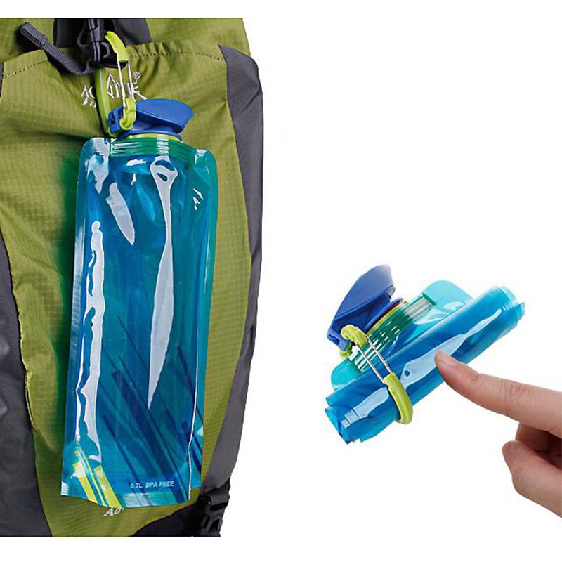 CRUSHONU Tragbare Ultraleicht Faltbare Silikon Wasser Tasche Flasche Tasche draussen Sport Liefert Wandern Camping Weiche Glaskolben Wasser Tasche