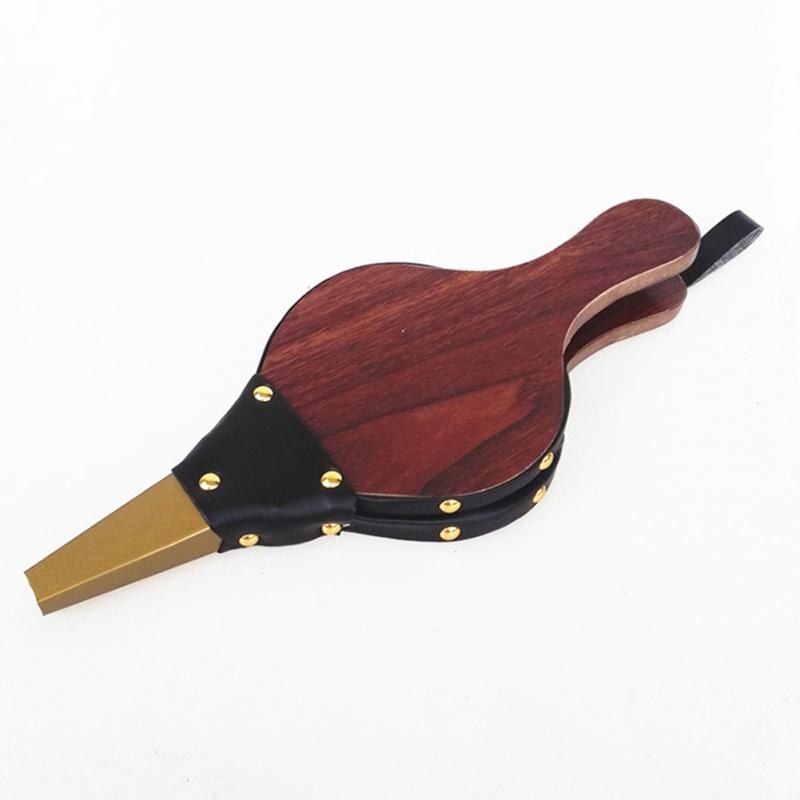 Vintage Houten Mini Hand Balg Donkerbruin Haard Blower Traditionele Kachel Brand Lichter Ventilator Voor Thuis Diy Haard Accessoire