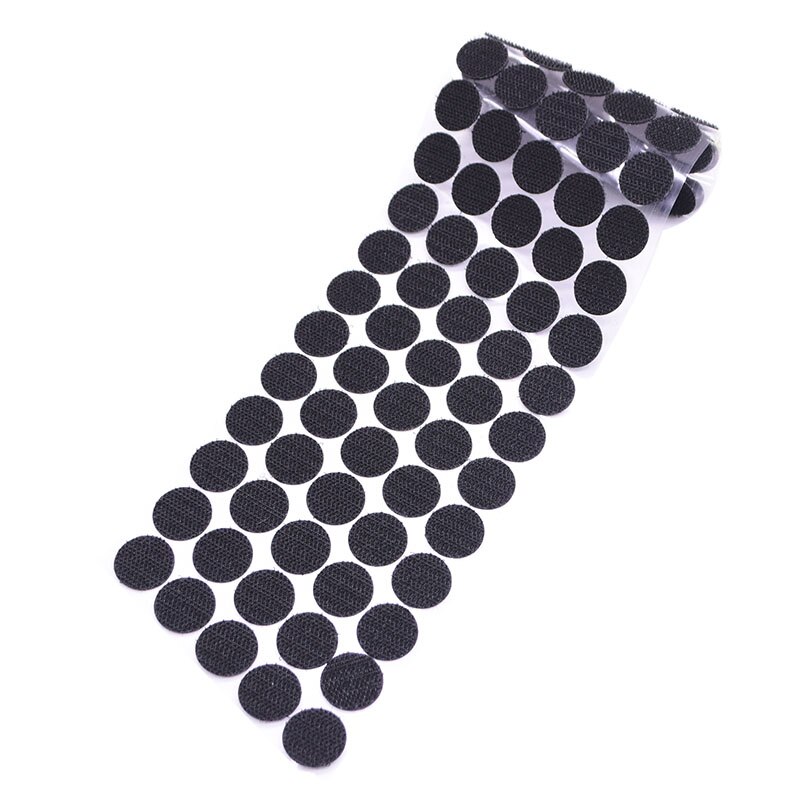 Zelfklevende Klittenband Sluiting Tape Stippen Klittenband Polyester Nylon Ronde Magic Sticker Met Lijm Diy Thuis Naaien Accessoire