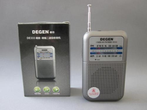 DEGEN-Mini receptor de Radio DE333, dispositivo portátil de bolsillo, FM/AM, dos bandas