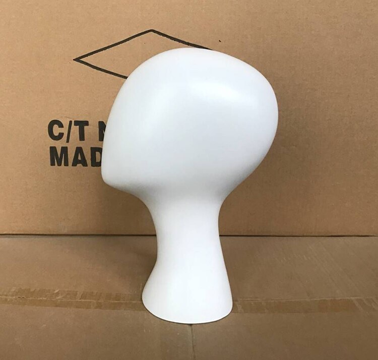 NEWESThigh-grade White gloss fiberglass female mannequin head for hat/ wig/ headphones display manikin heads