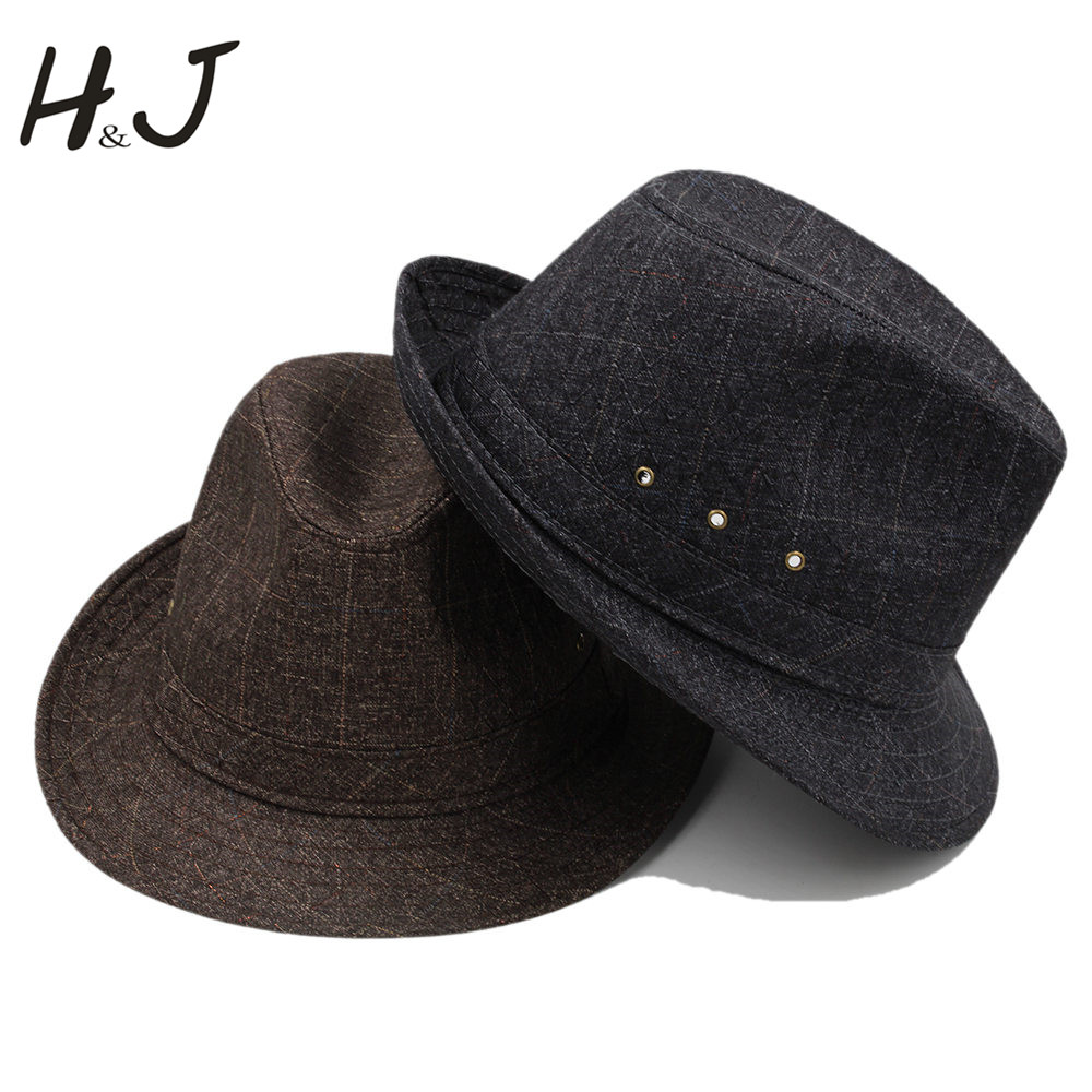 Men Fedora hat with 4Size 57 58 59 60CM Big Size Gentleman Dad Beach Homburg Church Jazz Hat Father A0064-XSJ