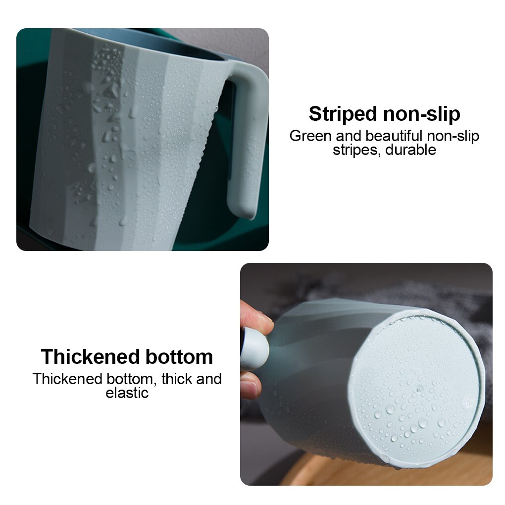 Toothbrush Tooth Cup Plastic Bathroom Tumbler Travel Toiletries Wash Cup Anti-Slip Bathroom Accessories 301 To 400ml For Family