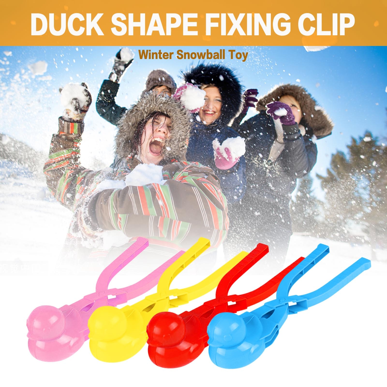4 stücke Kreative draussen Spaß & Sport Karikatur SchöNe Ente Geformt Schneeball Hersteller Clip freundlicher draussen Winter Schnee Sand bilden werkzeug