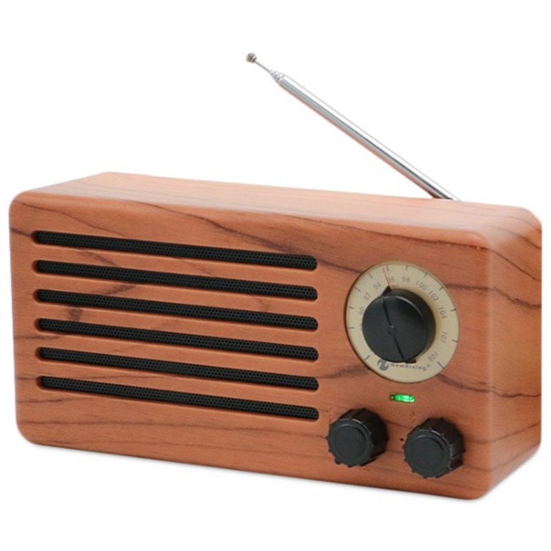 Portatile Senza Fili Bluetooth Speaker Venatura Del Legno Retrò cassa di Risonanza Stereo del Giocatore di Musica di Sostegno FM Radio TF Card MP3 Disc di U USB Gioco