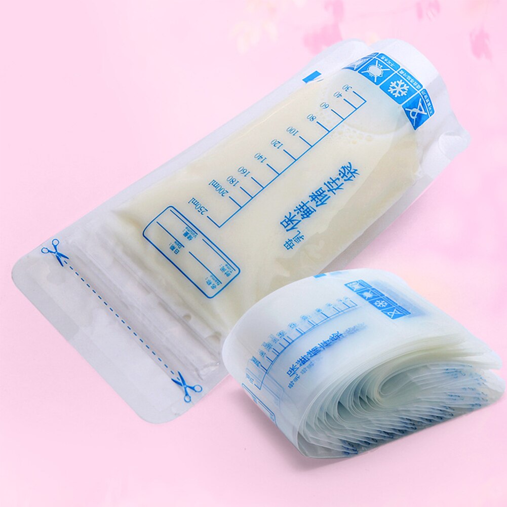 Etiquetas desechables para almacenamiento de leche materna, bolsa de congelador segura, 30 Uds.