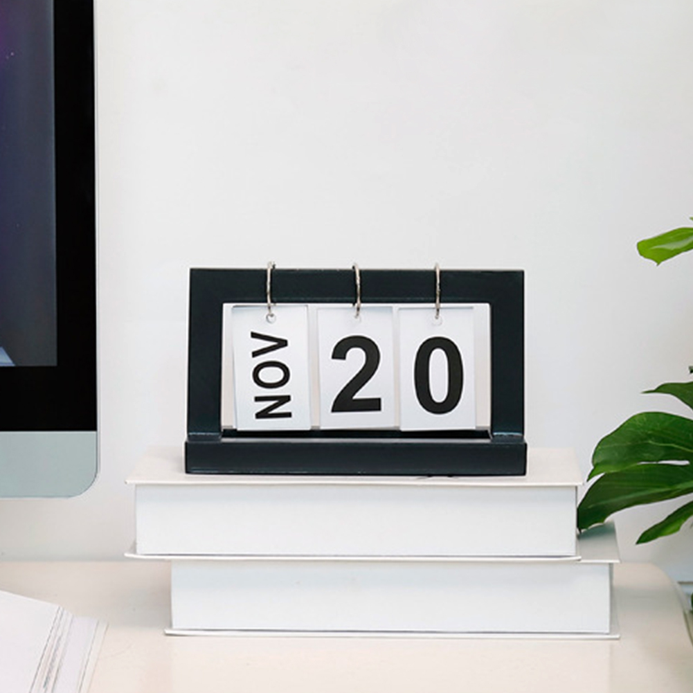 Calendario Vintage de madera para oficina, decoración rústica de escritorio para cafetería, bricolaje