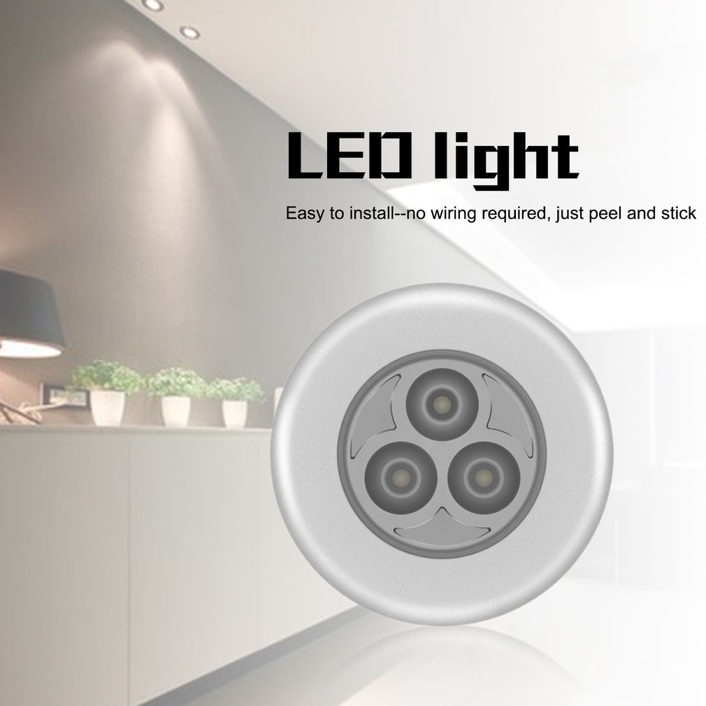 Nuovo Batterij Aangedreven Wandlamp Zelfklevende senza fili Colpetto del Bastone di Kledingkast Slaapkamer Licht Lampada auto Plafond Luci notturne