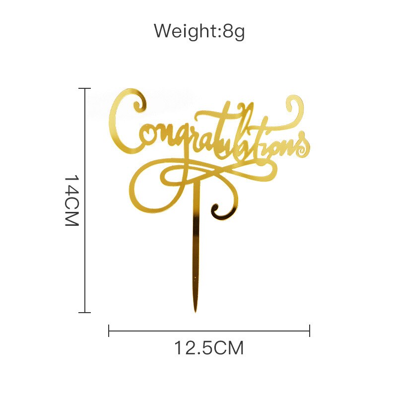Gold Congratulations You Did It Grad Cake Topper Graduation Celebration Cake Decoration Party Supplies Baking Accessories: 1616