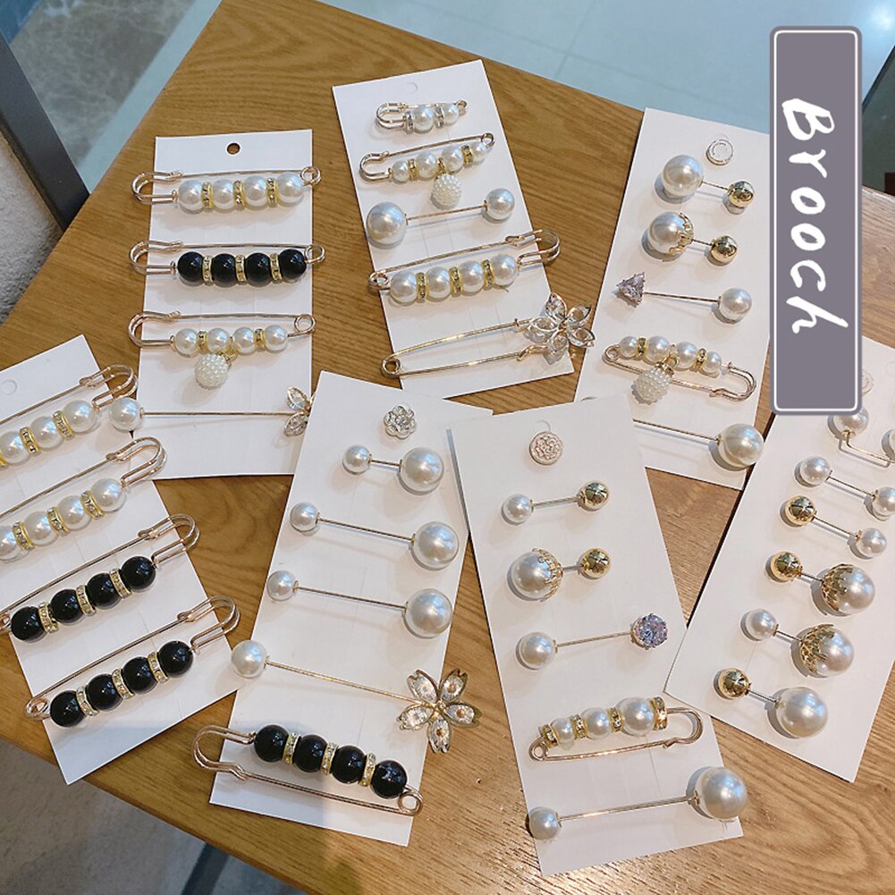 Grote Kralen Mode Broche Hoofddoek Shawl Sjaal Lady Moslim Sjaal Hijab Clips Parel Sjaal Broche Pin