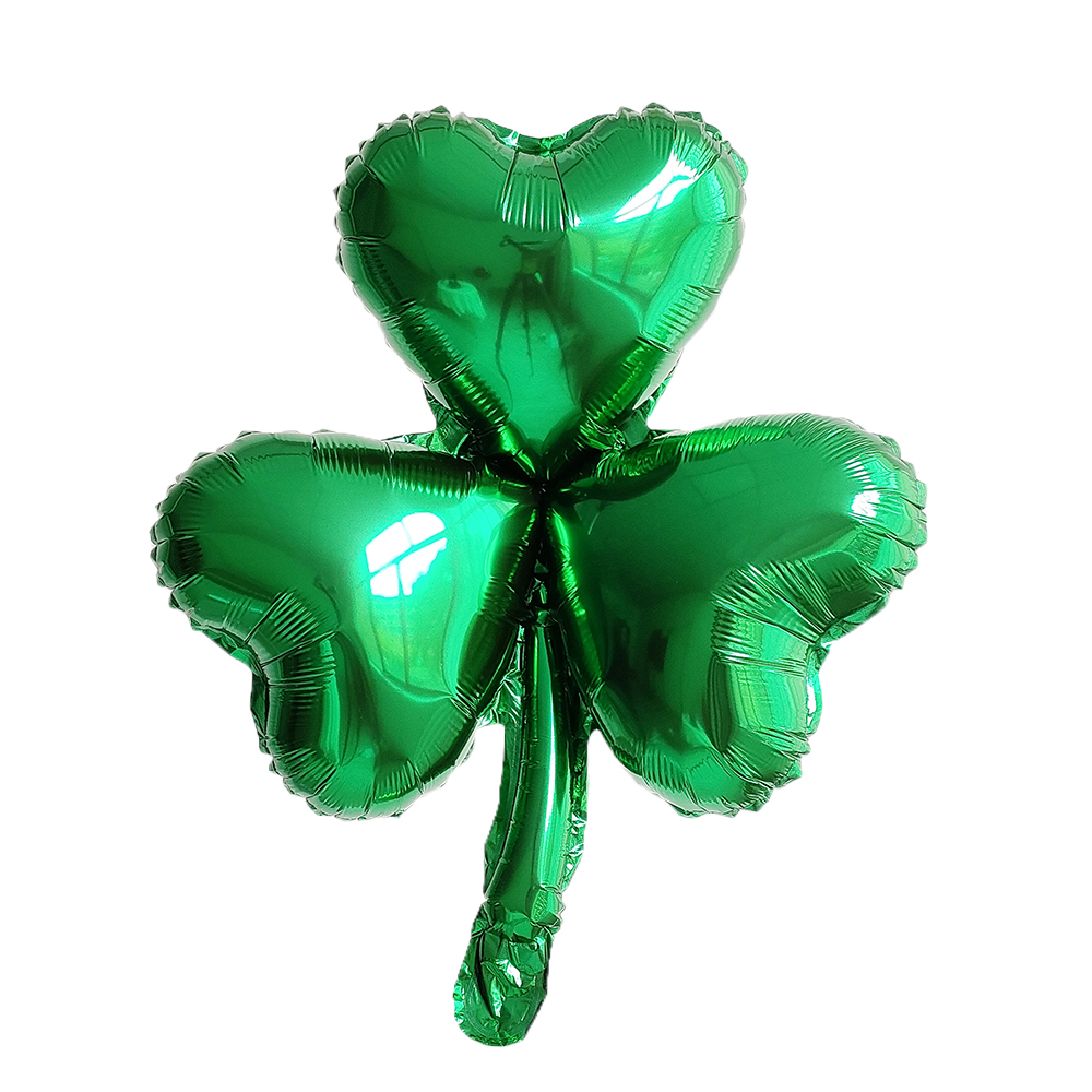 9 Uds. Globos de aluminio de trébol de hoja verde Globos de helio de hoja de la suerte del Día de San Patricio decoración de cumpleaños de boda Globos de