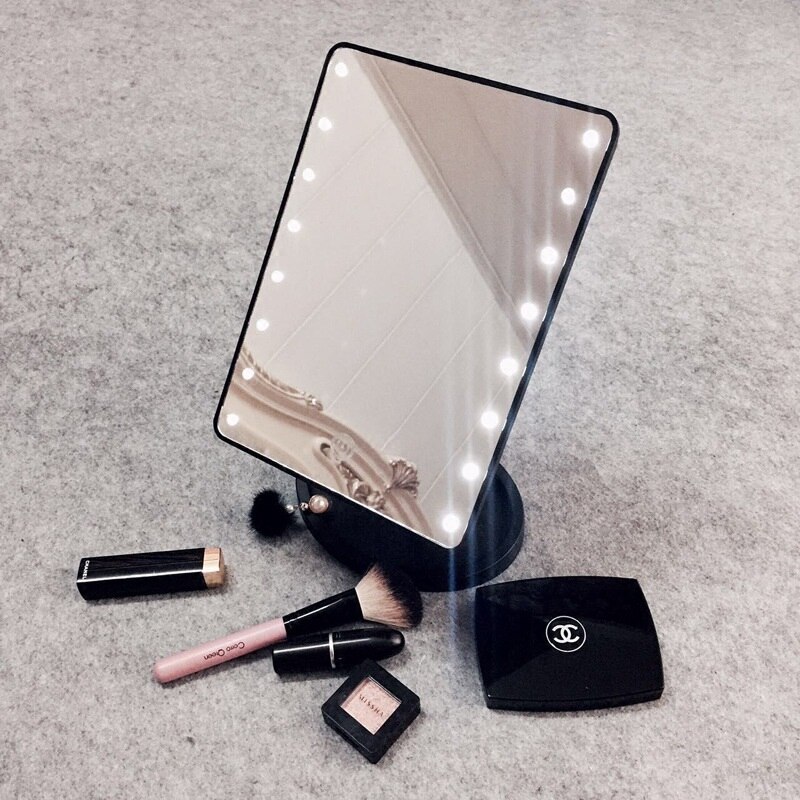 16/22 Mirrors 360 Degrees Rotation Makeup Mirror Adjustable Leds Lighted LED Touch Screen Portable Luminous Mirrors