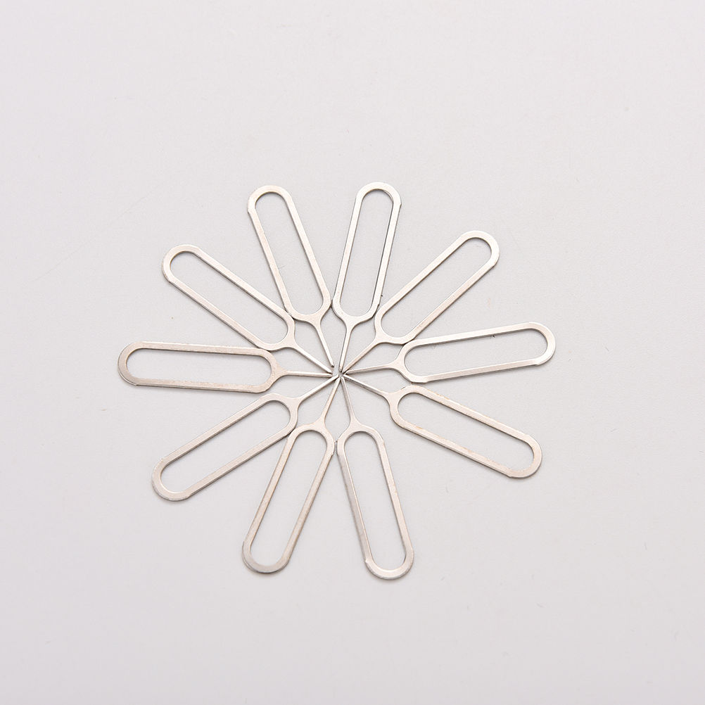 10pcs Sim Card Tray Removal Eject Pin Key Tool Stainless Steel Needle for huawei for iPhone iPad For Samsung