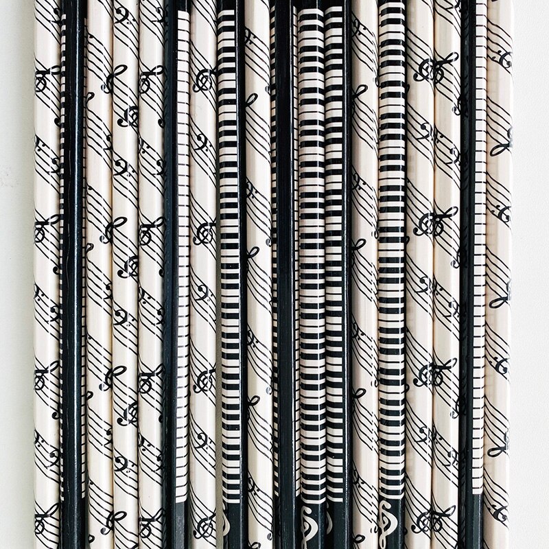 4 sztuk/partia klasyczna klawiatura pianina symbole muzyczne HB standardowe drewniane ołówek szkolne materiały papiernicze pisanie narzędzie szkolne materiały biurowe