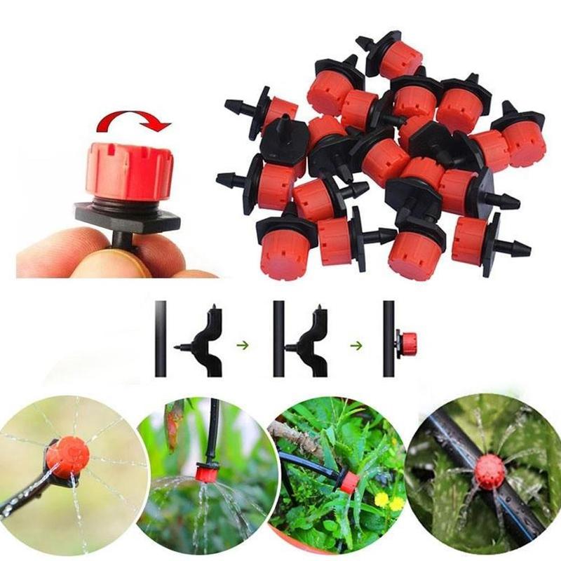 10pcs Adjustable Micro Bubbler Drip Irrigation Adjustable Emitter Stake Water Drippers For Micro-irrigation Garden Flower