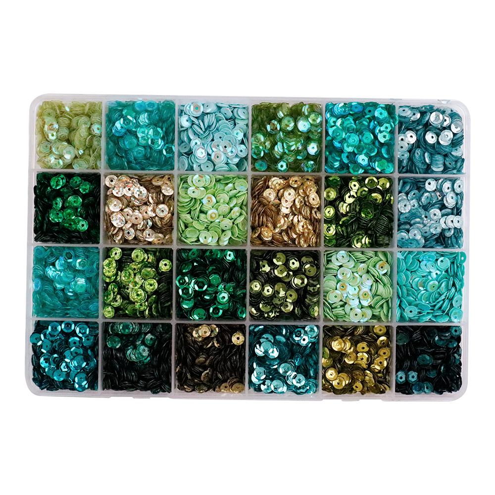 24 kleuren heldere pailletten ronde plaksteen confetti pailetten naaien trouwjurk doe-het-zelf ambachten accessoires: Antique Copper